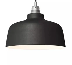 Abat-jour ou base, Materia, pour lampe à poser ou suspension, noir et blanc, Ø24cm, H14cm - Creative Cables