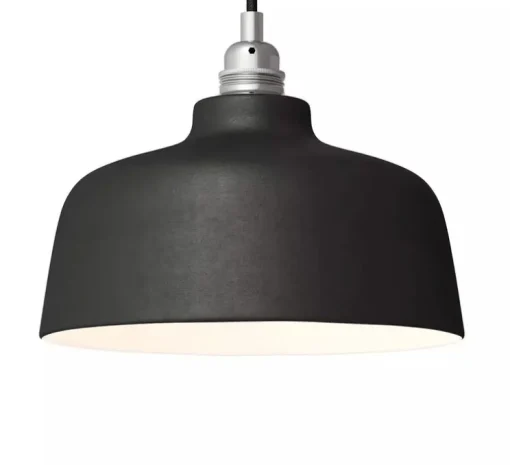 Abat-jour ou base, Materia, pour lampe à poser ou suspension, noir et blanc, Ø24cm, H14cm - Creative Cables