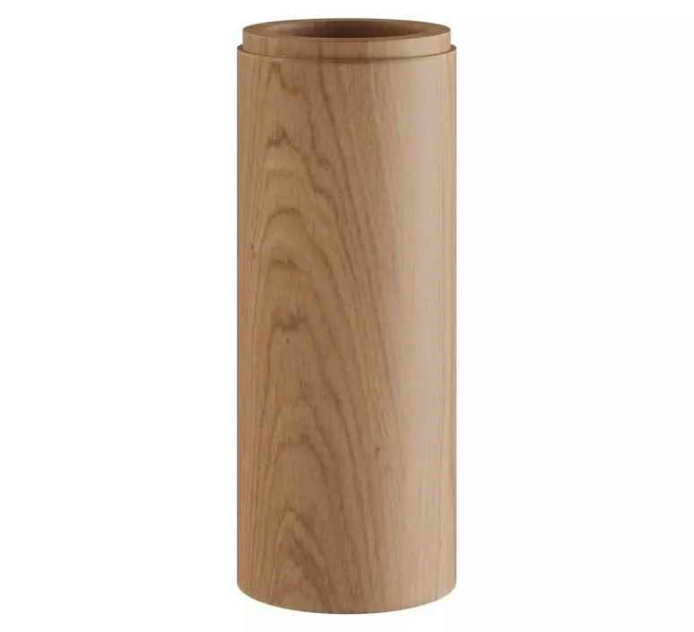 Accessoires*Creative Cables Abat-jour seul, Tub-E14 avec douille à double bague, bois, L6cm, H15,3cm - bois clair