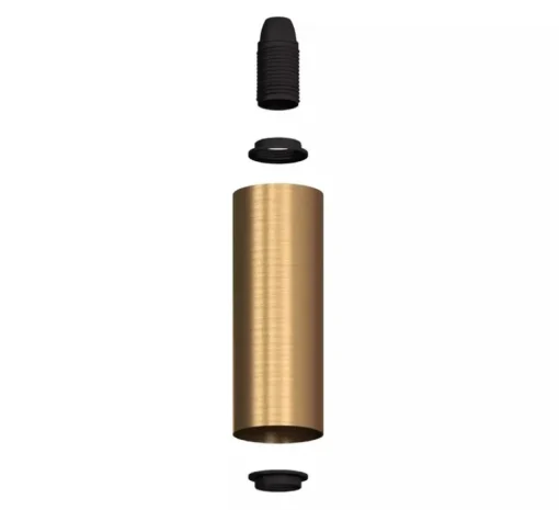 Accessoires*Creative Cables Abat-jour seul, Tub-E14 avec douille à double bague, , L6cm, H15,3cm - bronze satiné