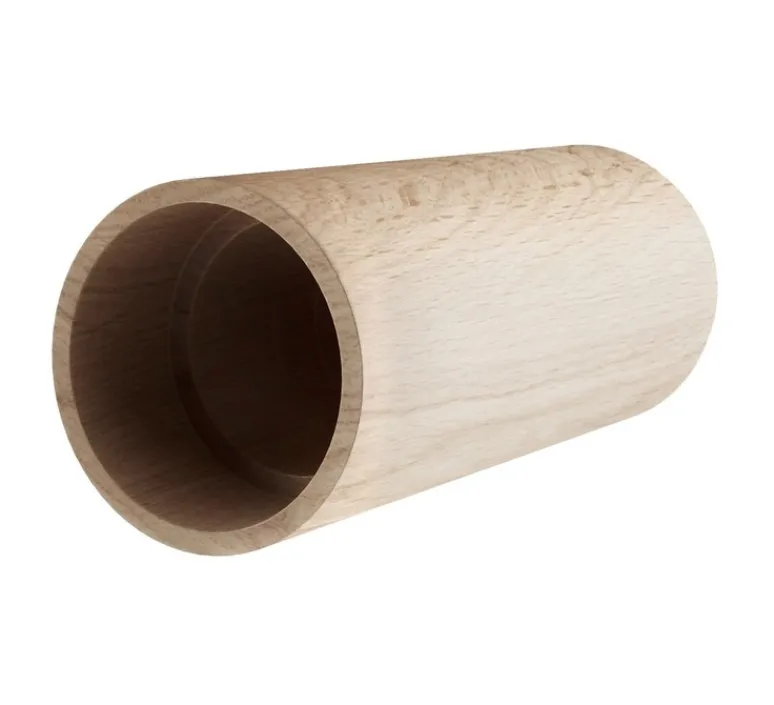 Accessoires*Creative Cables Abat-jour seul, Tub-E27 avec douille à double bague, bois de hêtre, L8,6cm, H20cm - bois clair