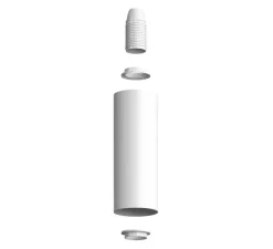 Accessoires*Creative Cables Abat-jour seul, Tub-E14 avec douille à double bague, , L6cm, H15,3cm - blanc mat