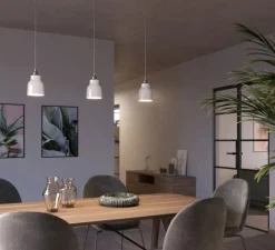 Abat-jour Vaso Materia, série vase céramique, blanc brillant, Ø13cm, H15cm - Creative Cables