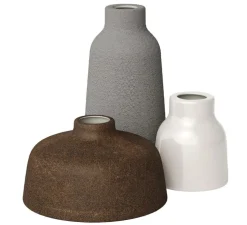 Abat-jour Vaso Materia, série vase céramique, blanc brillant, Ø13cm, H15cm - Creative Cables