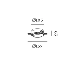 Accessoires*Wever&Ducré Accessoire, , Ø15,7cm, H2,9cm - Plasterkit pour Deep Adjust Trimless