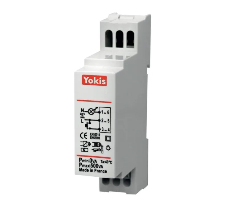 Accessoire, V5 Filaire, Simple, Télévariateur modulaire filaire 500W x1, L6,5cm, H2,5cm - Yokis