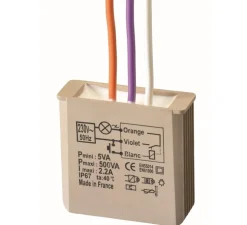 Accessoire, Yokis UP, Simple, Télérupteur encastré filaire 500W x1, L4,5cm, H2,5cm - Yokis