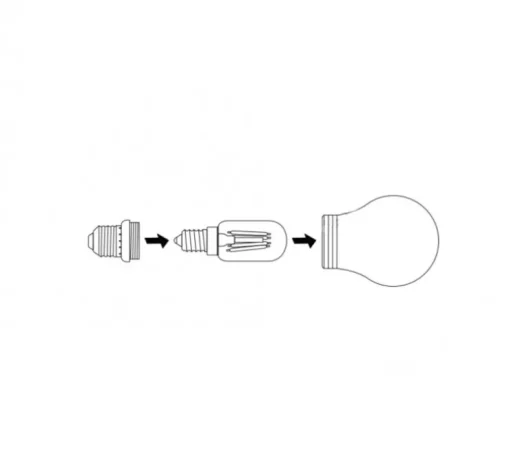 Accessoires, ampoule LED, E27, transparent et noir, LED, 2700K, 200lm, Ø6cm, H11,2cm - ZANGRA