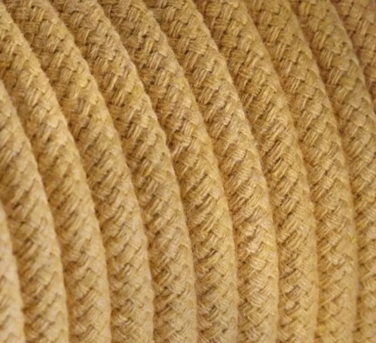 Accessoires, câble, textilecable.095.002, jaune, L100cm, H0,5cm - Zangra