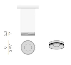 Accessoires*Panzeri Accessoires, Collerette pour plafonnier 432 Ways, , Ø6cm, H2,3cm - laiton