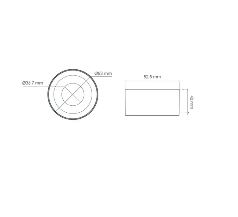 Accessoires*Solum Accessoires, Deco Drop, , Ø8,3cm, H4cm - Noir mat