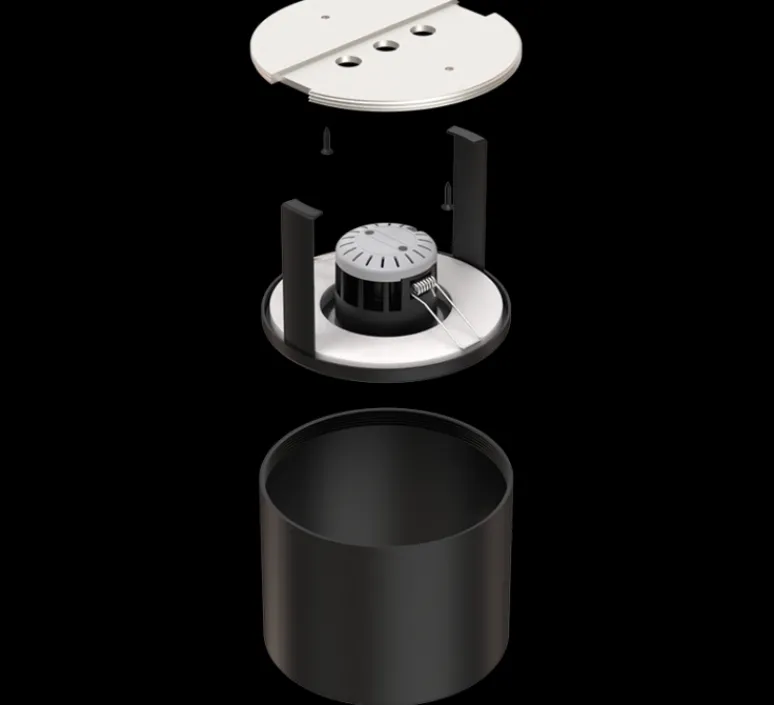 Plafonnier & Spot*Solum Accessoires, Decociel, support d'installation en saillie pour plafond en béton, , Ø15,8cm, H12cm - Noir