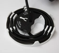 Accessoires|Rosace & Câble*Alucyne Accessoires, Kit K.no.P, sans fiche DCL, câble 2m, , Ø12,5cm, H2,7cm - noir