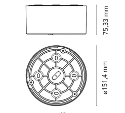 Rosace & Câble*Flos Accessoires, My Disc rosace, , Ø15,2cm, H7,3cm - blanc