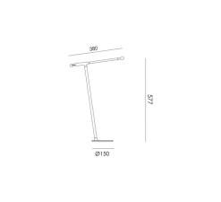 Accessoires, One Fixation bureau, blanc, L38cm, H57,7cm - Tonone