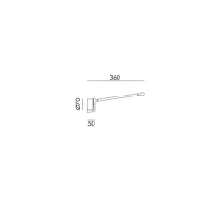 Accessoires, One fixation murale, blanc, L36cm, H7cm - Tonone