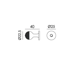 Accessoires, One Knob, gris, L2,5cm, H2,25cm - Tonone