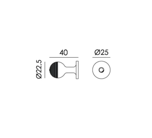 Accessoires, One Knob, gris, L2,5cm, H2,25cm - Tonone