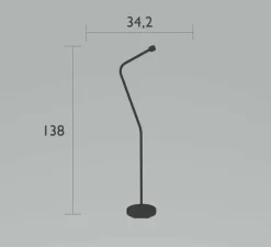 Accessoires*Fermob Accessoires, Pied simple Aplô, , L34,2cm, H138cm - gris argile