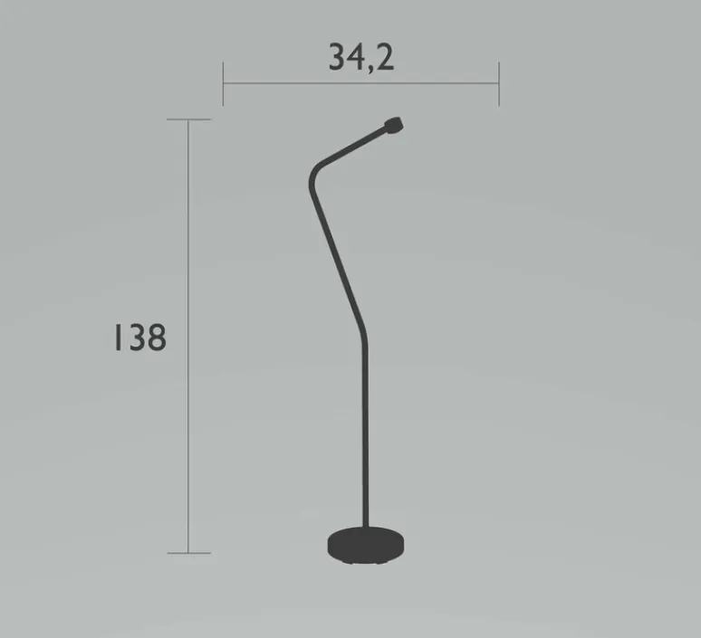 Accessoires*Fermob Accessoires, Pied simple Aplô, , L34,2cm, H138cm - gris argile