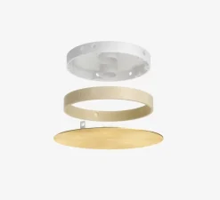 Accessoires, rosace pour 5 luminaires, laiton massif, Ø15cm, H1,7cm - Nordic Tales