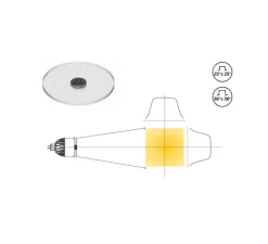 Accessoires*Soraa Accessoires, Snap 36° x 36°, écarteur carré de faisceaux, pour GU10 et GU5.5, , Ø5cm, H0,2cm - transparent