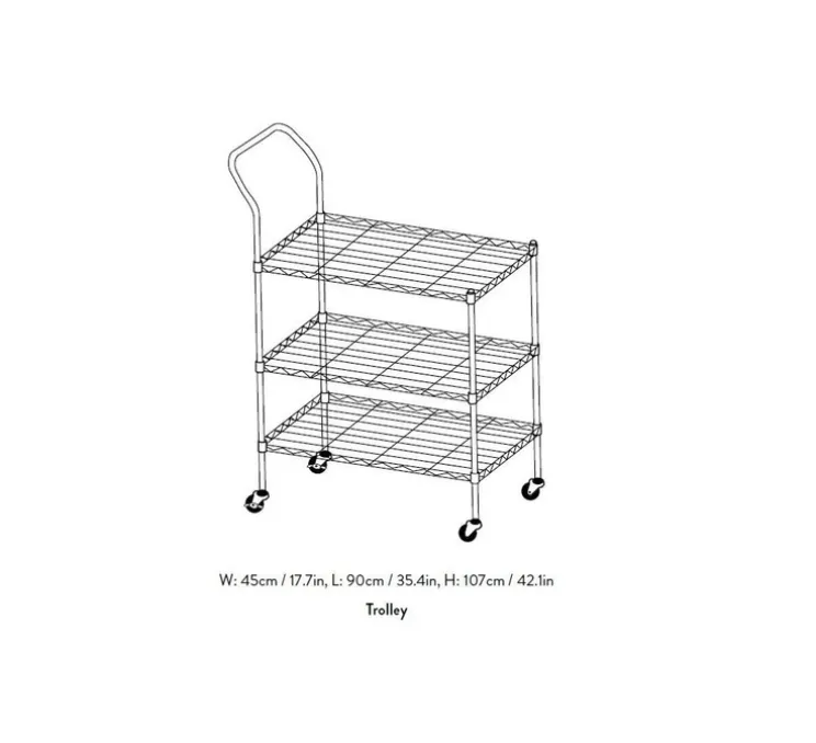 Accessoires, Trolley, Chariot seul, Manhattan SC52/Como SC53/Caret MF1, noir, L99cm, H109cm - Andtradition