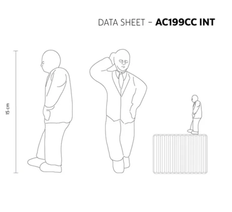 Accessoires, Umarell, personnage adossé, blanc mat, Ø5cm, H15cm - Karman