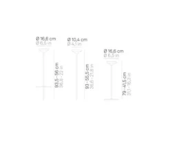 Lampadaire|Accessoires*Zafferano Accessoires,pied de lampe, Pina, , Ø16,6cm, H93cm - Noir