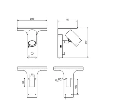 Accessoires*Belid Accessoires,Tyson étagère murale, , L20cm, H20,7cm - blanc