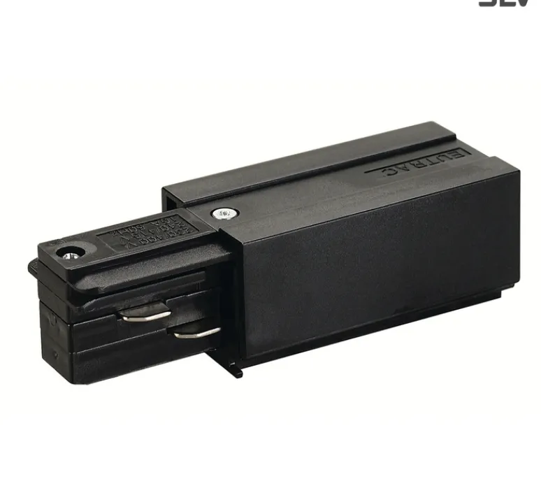 Transformateur*SLV Alimentation, , L11.2cm H3.2cm, pour rail en saillie, TRIPHASÉ, 3 allumage, 230V EUTRAC - noir