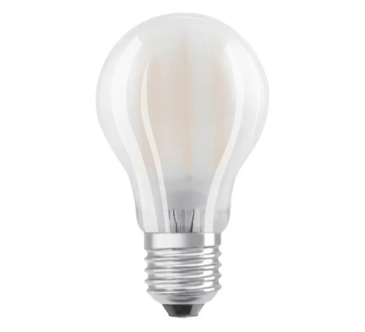 Ampoule, E27, blanc mat, LED, 6,5W, 2700K, 806lm, Ø6cm, H10,5cm - Osram