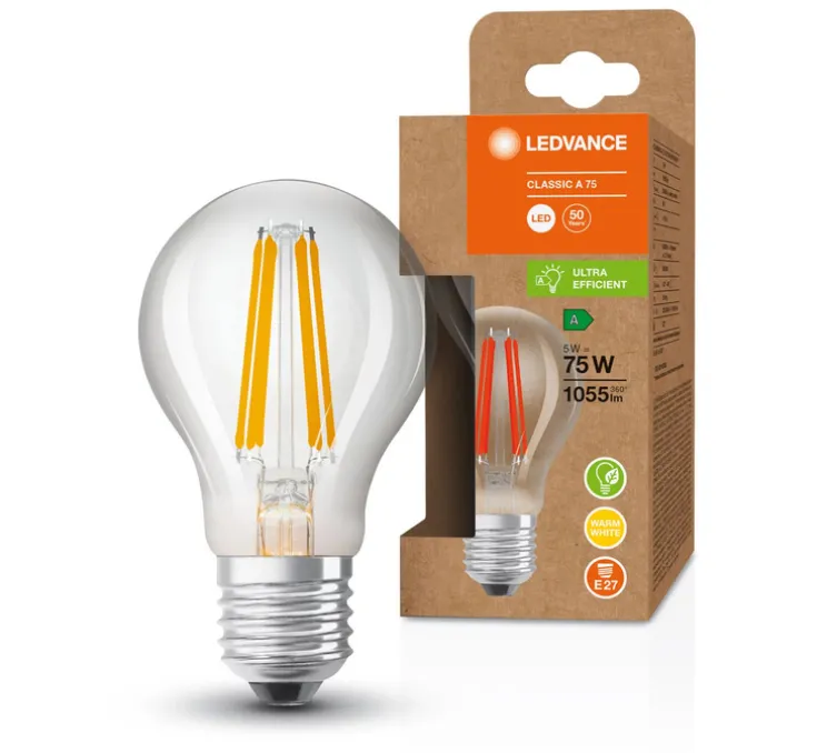 Ampoule, E27, Classic A, Energy Efficiency, LED, 3000K, 1055lm, Ø6cm, H10,5cm - Ledvance