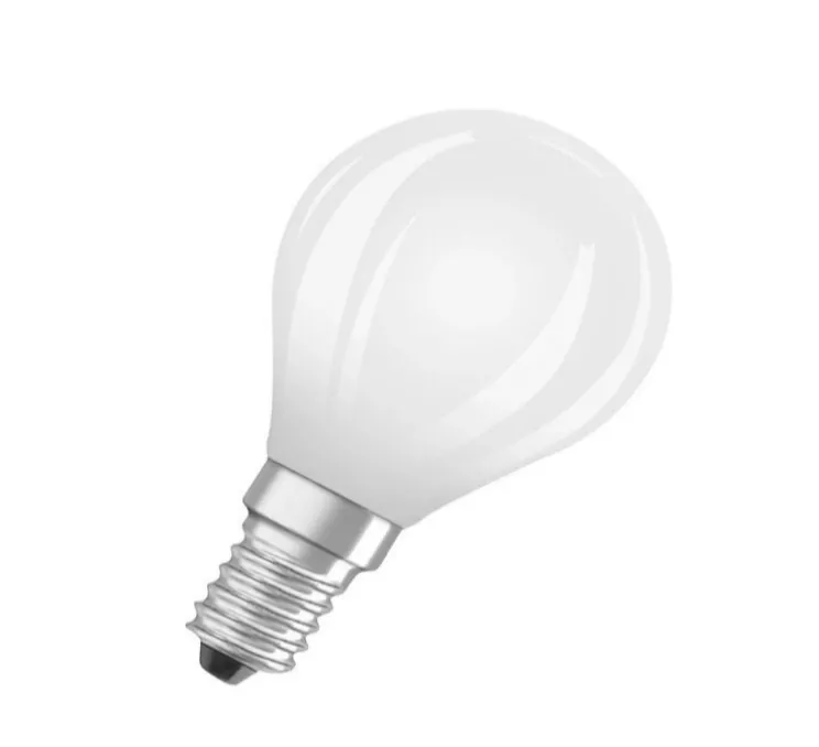 Ampoule, E14, dépolie, LED, 5,5W, 2700K, 806lm, dimmable, Ø4,5cm, H7,7cm - Osram