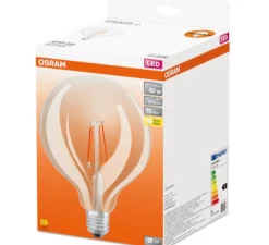 Ampoule*Osram Ampoule, E27, filament, Globe, LED, 4W, 2700K, 470lm, Ø12,5cm, H17,8cm - transparent