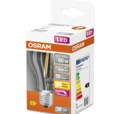 Ampoule, E27, filament, LED, 7W, 2700K, 806lm, dimmable, Ø6cm, H10,6cm - Osram