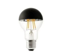 Ampoule E27, LED, A60, noir mat, L6.5cm, H16.5cm - Faro