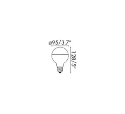 Ampoule*Faro Ampoule, E27, LED, Filament, miroir, , 2200k, 400ln, Ø9,5 cm, H12,8cm - ARGENT