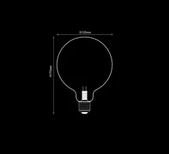 Ampoule, E27, Love you, transparent, blanc, LED, 2700K, 180lm, Ø12cm, H17cm - MITB - Message in the bulb