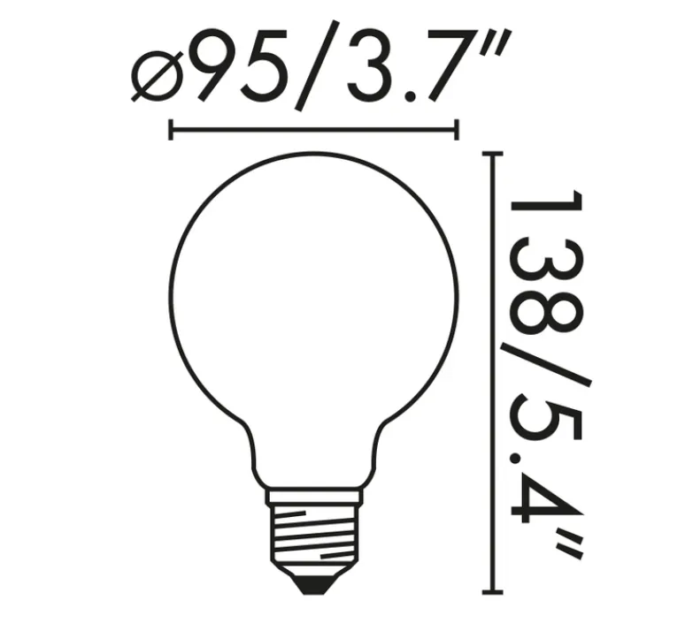 Ampoule*Faro Ampoule, E27, milky, , LED, Ø9,5cm, 8W, 2700K, 800Lm - blanc brillant