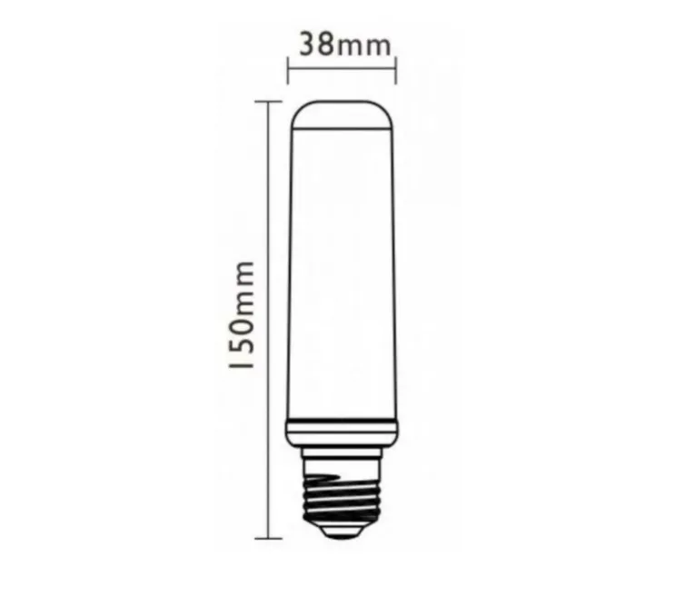Ampoule, E27 Pro-T38 LED15, blanc, LED, 3000K, 2200lm, Ø3,8cm, H15cm - Marino Cristal