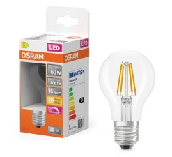 Ampoule, E27, Super Star, Classic A, filament, LED, 5,9W, 2700K, 806lm, dimmable, Ø6cm, H10,5cm - Osram