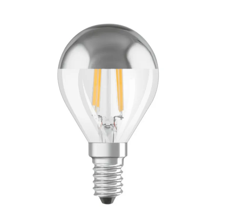 Ampoule*Osram Ampoule, E14, , argent, LED, 4W, 2700K, 350lm, Ø4,5cm, H7,7cm - transparent