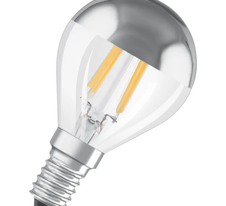 Ampoule*Osram Ampoule, E14, , argent, LED, 4W, 2700K, 350lm, Ø4,5cm, H7,7cm - transparent