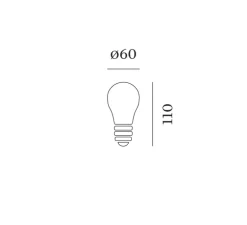 Ampoule E27, variable, opalin, Ø6cm, H11cm - Wever&Ducré