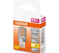 Ampoule, G9, transparent, LED, 4,2W, 2700K, 470lm, Ø1,5cm, H4,7cm - Osram