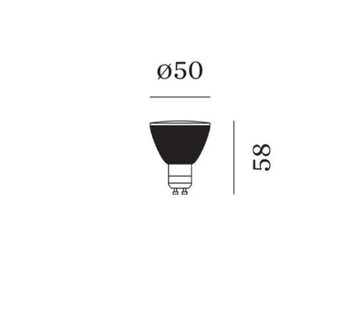 Ampoule, GU10, LED, 7W, 360 lm, 2700 K, dimmable, 45°, Noir, Ø5cm, H6cm - WEVER & DUCRE
