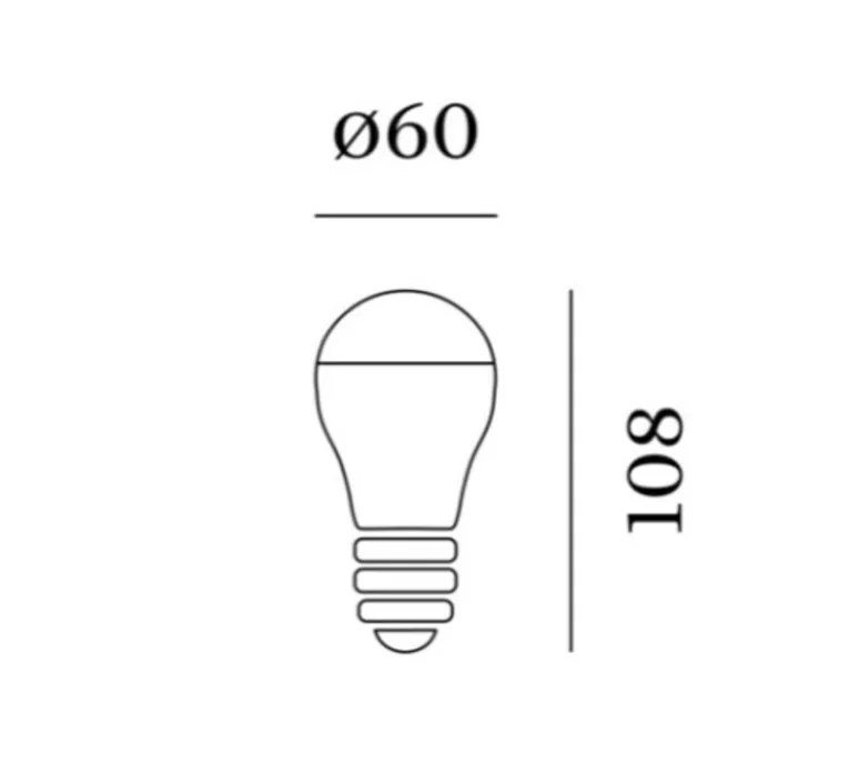 Ampoule*Wever&Ducré Ampoule LED, A60, , Ø6cm, H10,8cm - miroir argent