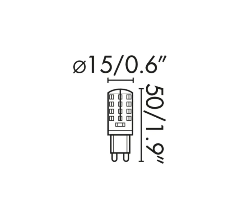 Ampoule*Faro Ampoule LED, AMPOULE G9 LED 3,5W 2700K 350Lm, H5cm - transparent