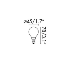 Ampoule*Faro Ampoule LED, E14, , 2200K, 160Lm, 2W, H7cm, Ø4,5cm - ambre